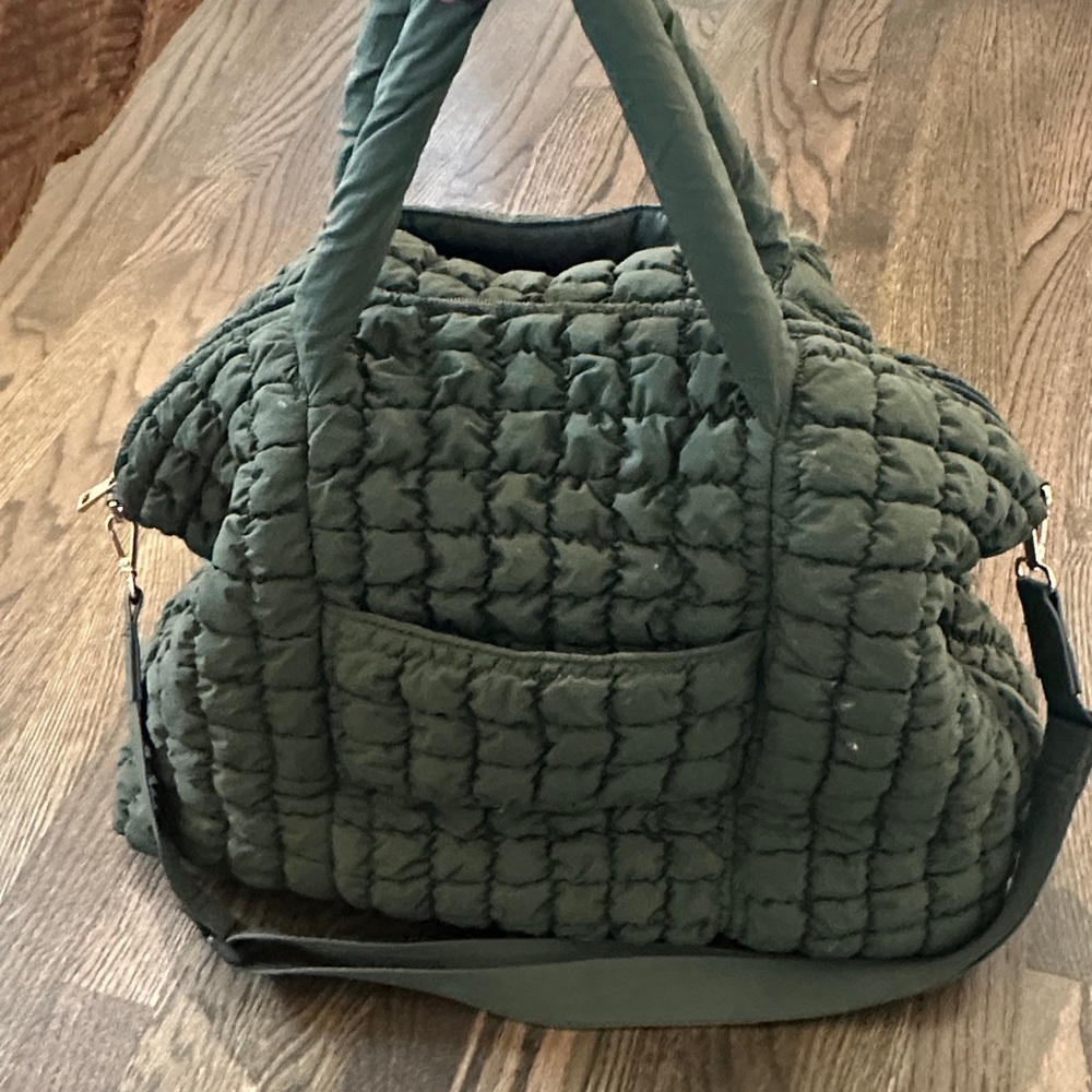 A New Day Quilted Olive Travel Bag